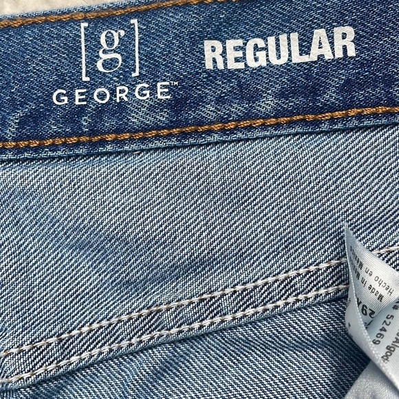 George Regular Denim Jeans Dark Wash Size 29 - Picture 5 of 8